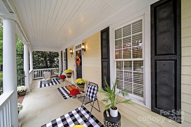view of patio / terrace featuring a porch