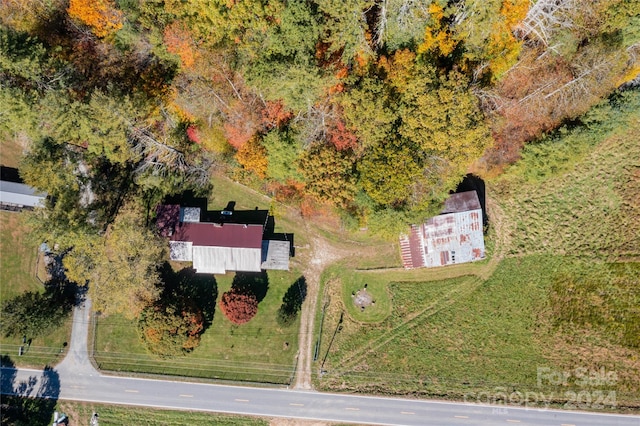 bird's eye view featuring a rural view