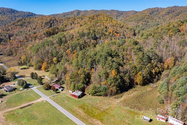 aerial view featuring a mountain view