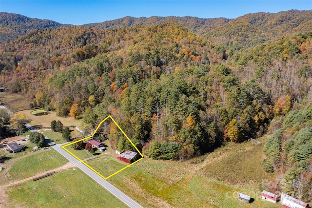 bird's eye view featuring a mountain view