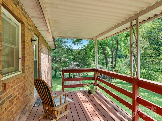 view of wooden deck