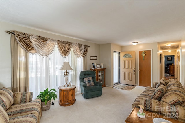 view of carpeted living room