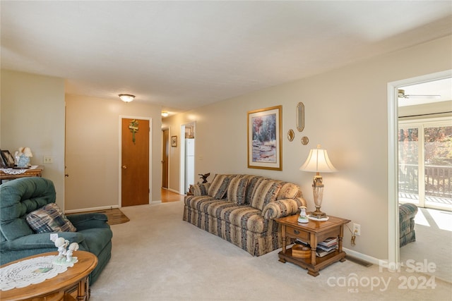 view of carpeted living room