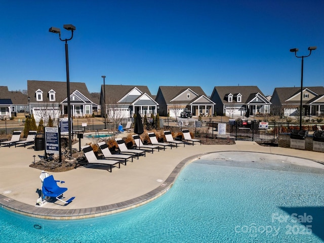 view of pool featuring a patio area