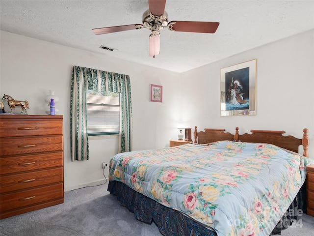 24 Palatka St, Arden, NC 28704 - carpeted bedroom with a textured ceiling and a ceiling fan