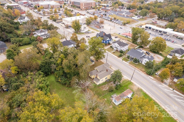 drone / aerial view with a residential view