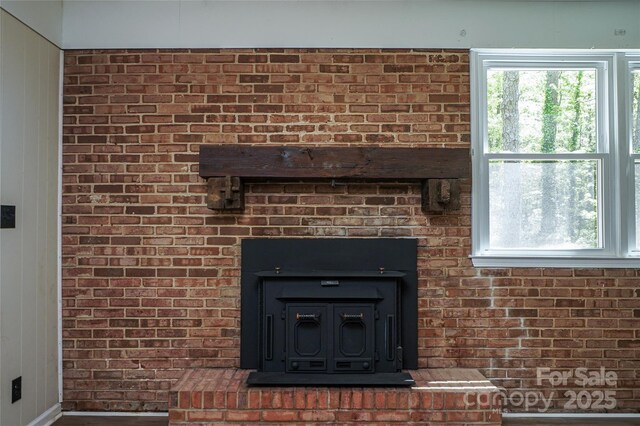 detailed view of a wood stove