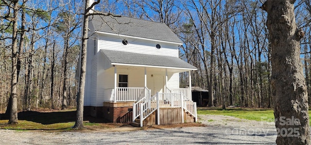 1062 Full Count Ln, Lancaster, SC 29720 - view of front of house with roof with shingles, covered porch, and stairway