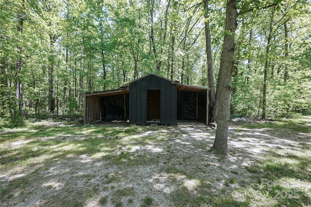 1062 Full Count Ln, Lancaster, SC 29720 - view of shed featuring a view of trees