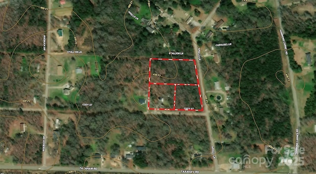 1062 Full Count Ln, Lancaster, SC 29720 - aerial view of property's location featuring property boundaries highlighted
