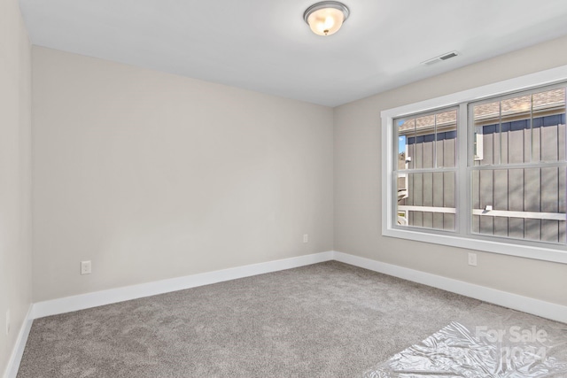 view of carpeted empty room