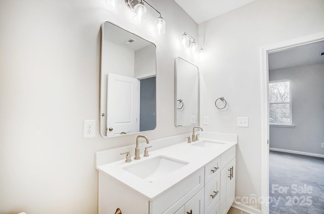 bathroom with vanity