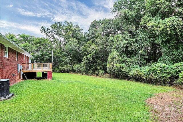 1613 Ohenry Ln, Fort Mill, SC 29708 - view of grassy yard with a wooden deck