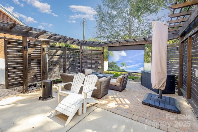 view of patio / terrace with a pergola