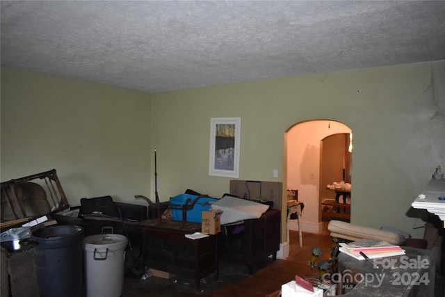 bedroom featuring a textured ceiling