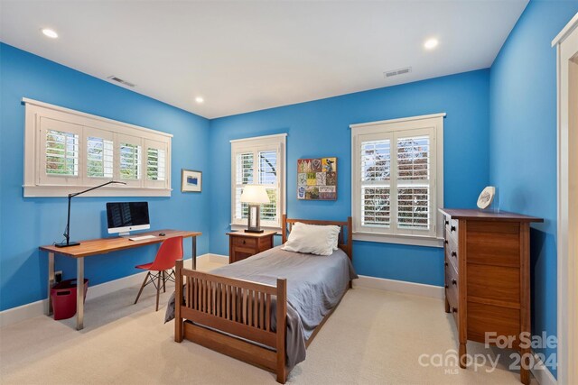 view of carpeted bedroom