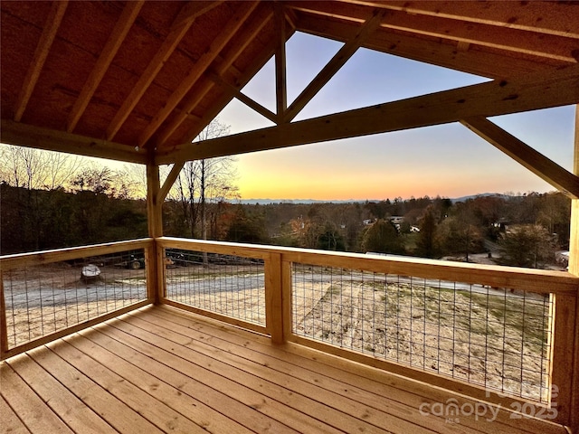 view of deck at dusk