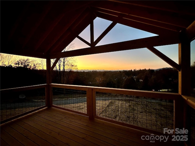 view of deck at dusk