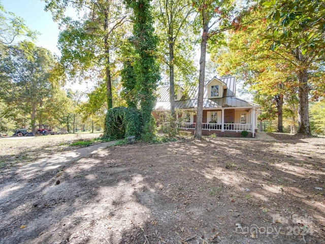 exterior space with a porch