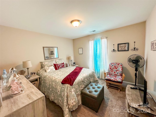 view of carpeted bedroom