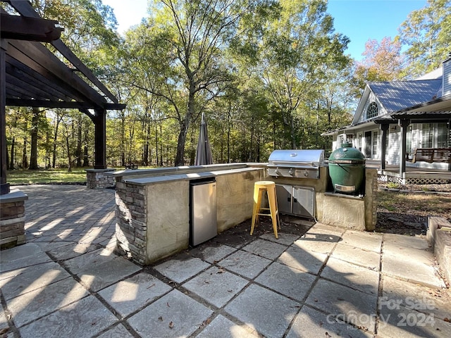 view of patio featuring area for grilling