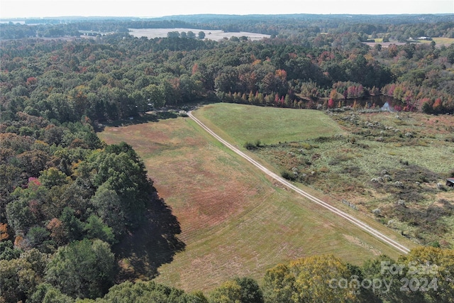 aerial view with a rural view