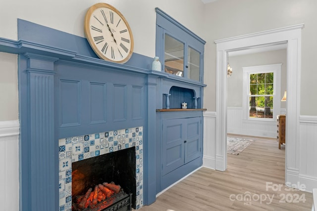 interior space with hardwood / wood-style flooring