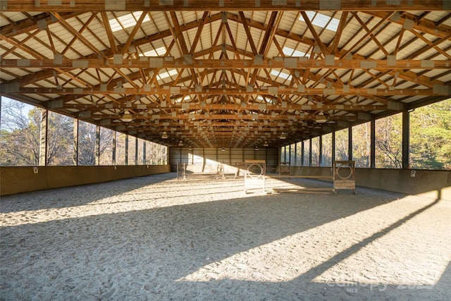 view of horse barn