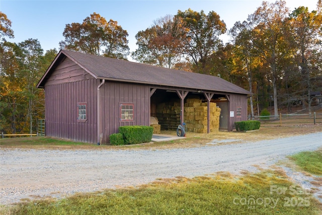 view of horse barn