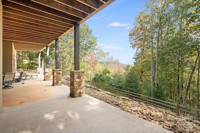 view of patio / terrace with fence