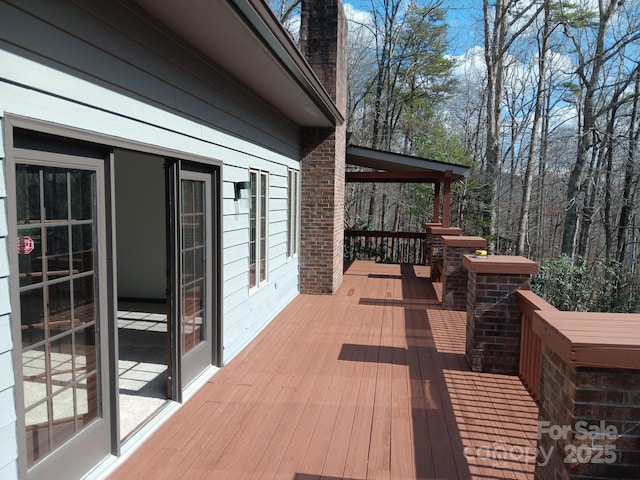 view of wooden terrace