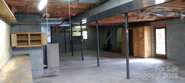 view of basement