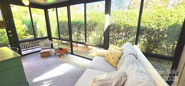 sunroom with a healthy amount of sunlight