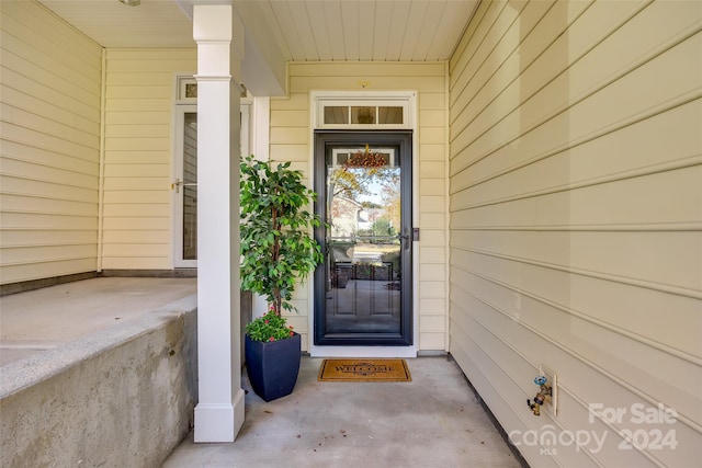 view of doorway to property