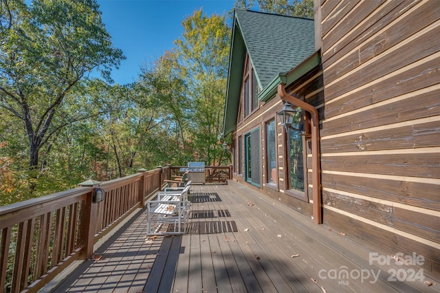 view of wooden terrace