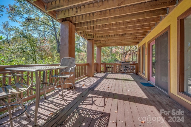 view of wooden terrace