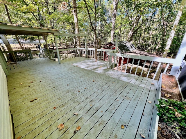 view of wooden deck