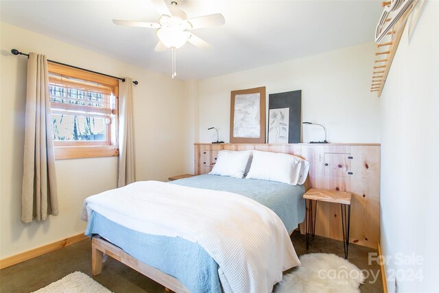 126 Bradley Ascent Ct, Hendersonville, NC 28792 - carpeted bedroom featuring a ceiling fan and baseboards