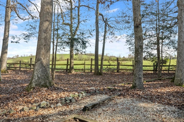 view of landscape featuring a rural view