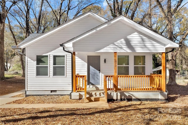 bungalow-style home with a porch