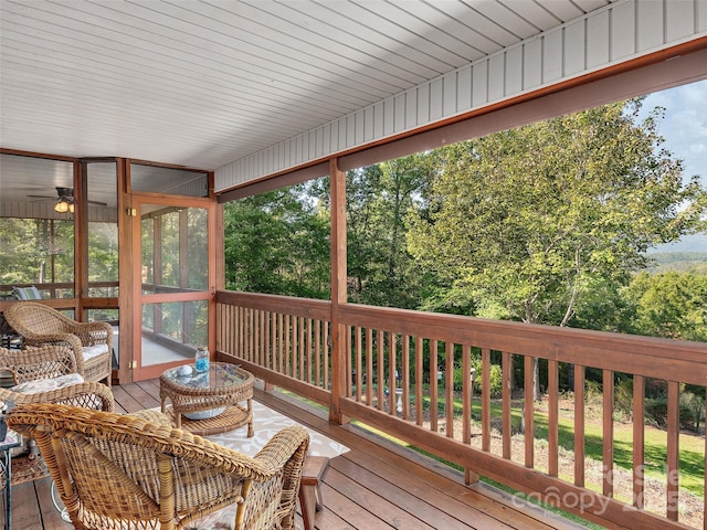 view of sunroom / solarium