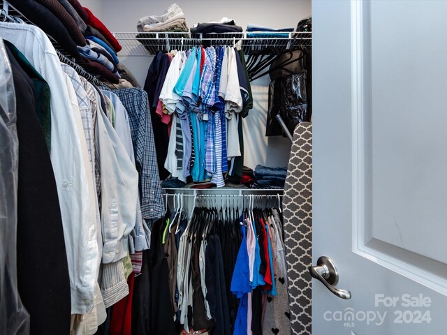 view of walk in closet