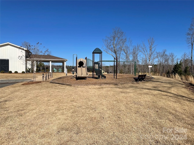 view of jungle gym