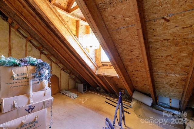 view of attic