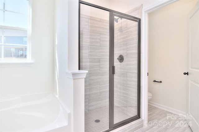 201 Wedge View Way, Statesville, NC 28677 - full bath with toilet, a bath, and a stall shower