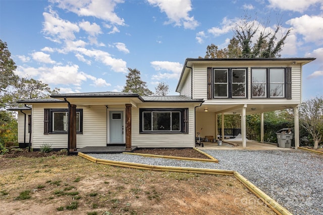 view of front of property with a patio area