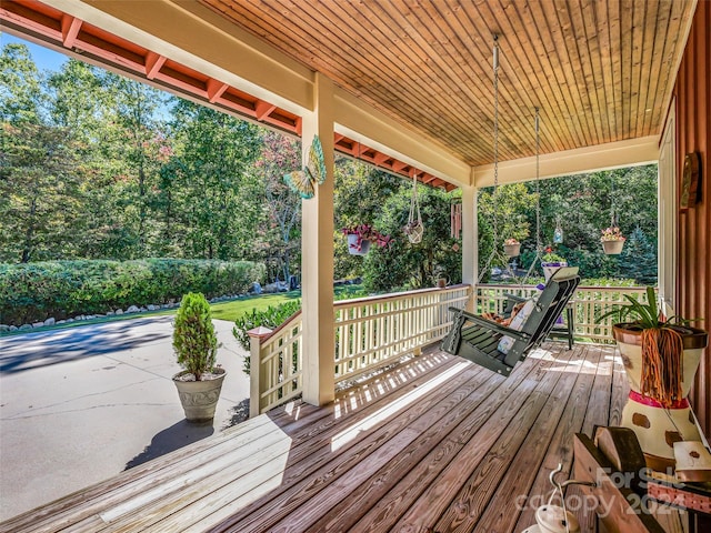 view of wooden deck