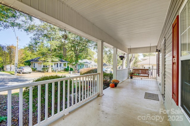 view of patio with a porch