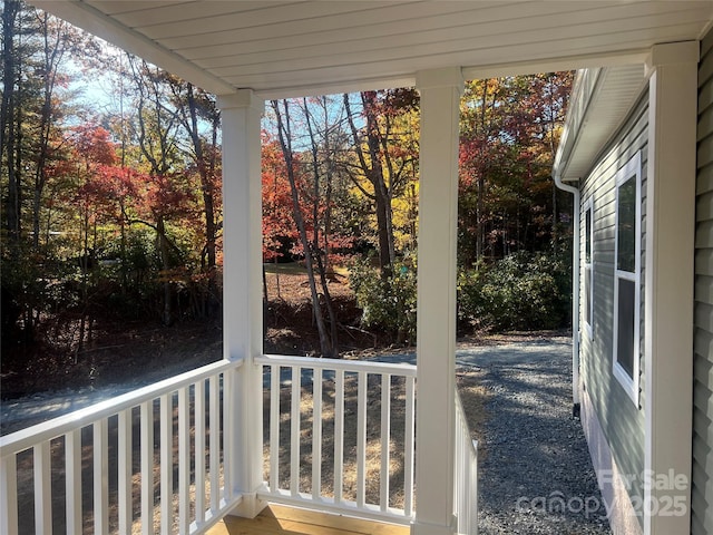 view of patio featuring covered porch