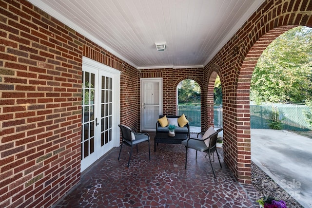 view of patio / terrace with french doors